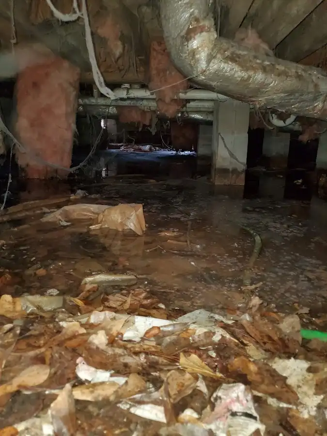 Crawl space flood assessment for Commercial Water Damage Restoration in Celina