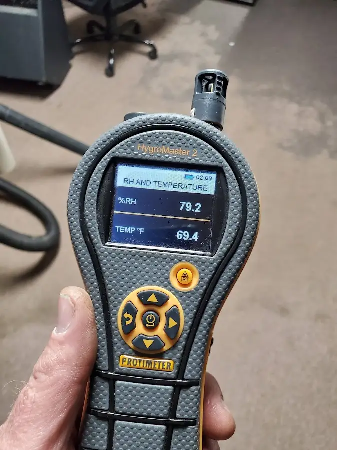 Moisture meter humidity assessment for Mold Remediation & Removal in Celina